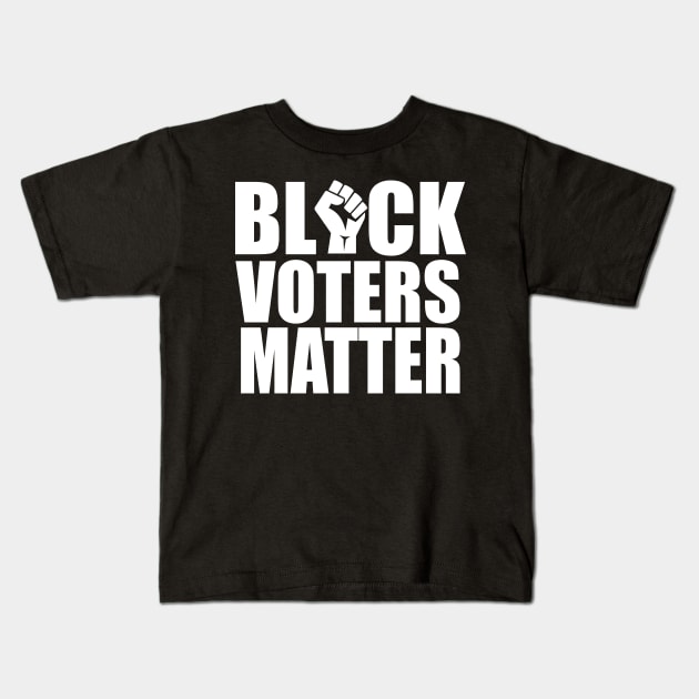 Black Voters Matter Fist Kids T-Shirt by blackartmattersshop